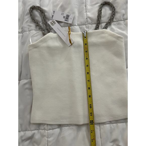 House Of Harlow 1960 Rhinestones Crystals Ivory Tank Top SIze XS - Picture 5 of 6